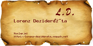 Lorenz Dezideráta névjegykártya